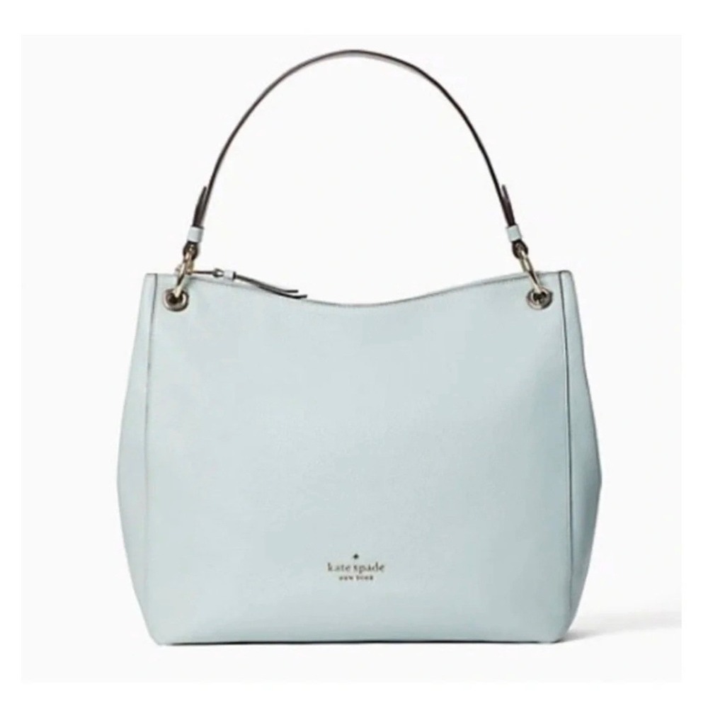 Kate Spade Pebbled Leather Hobo Bag & Wristlet wallet Set Light green designer